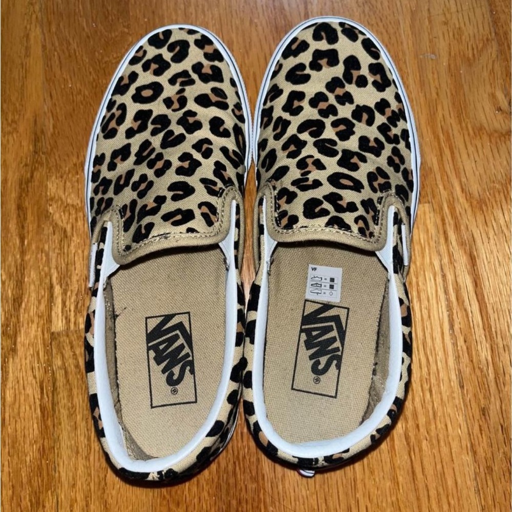 *SOLD* Vans Cheetah Print Slip On Skate Shoes